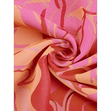 Women's Floral Print Shirt Button Up Puffy Long Sleeve Fashion Casual Blouse Top