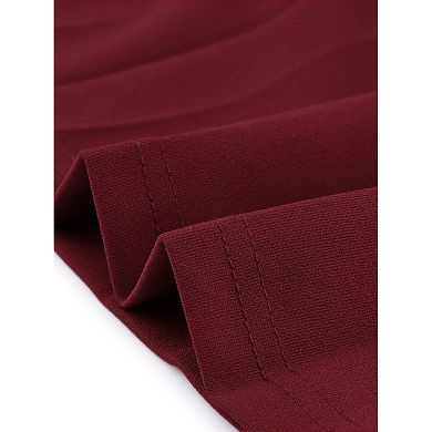 Women's Sleeveless Pleated Ruffle Hem Crew Neck Tank Knitted Elegant Midi Dress