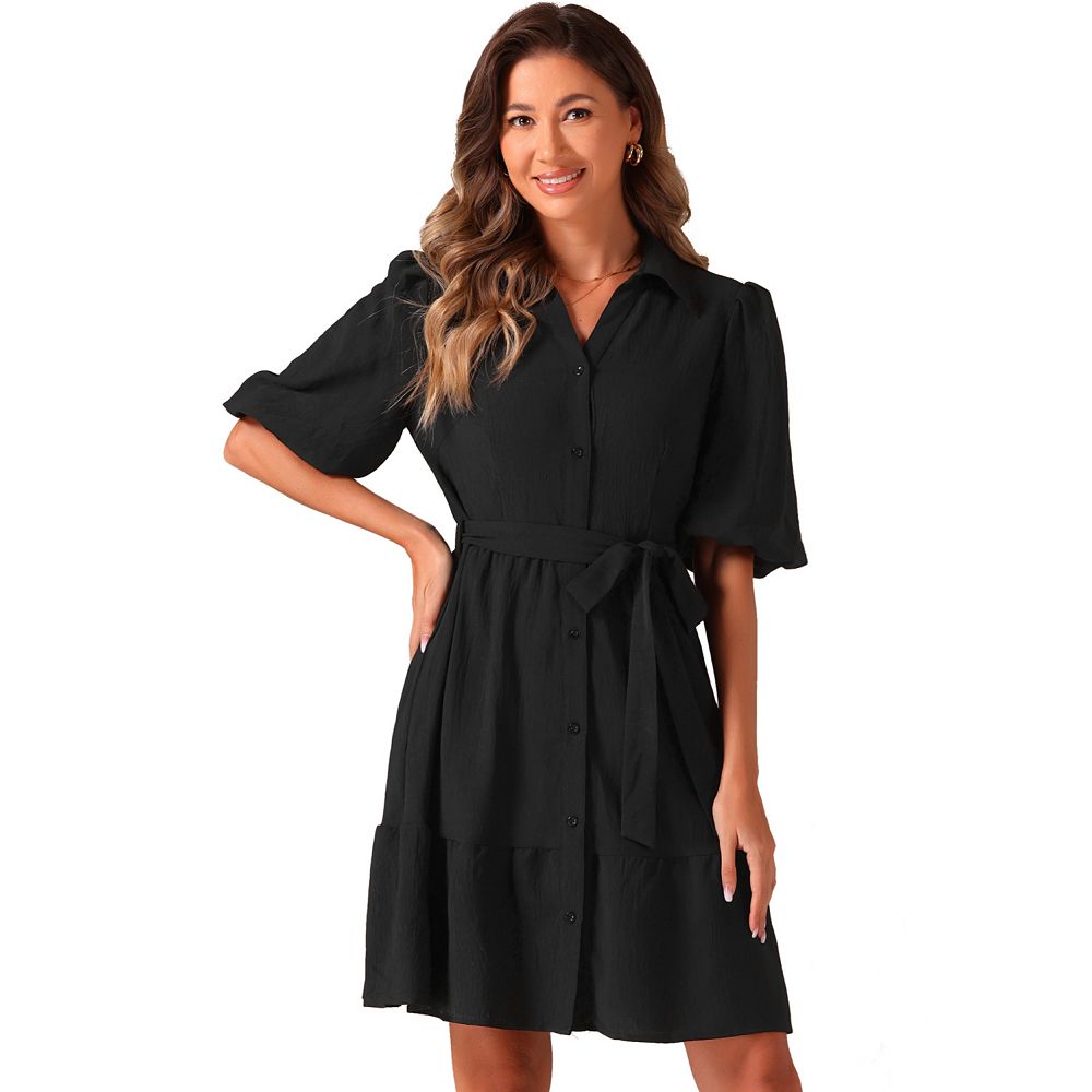 Vilullu S S Knee Shirt Dress K Navy Blazer Aop Saga