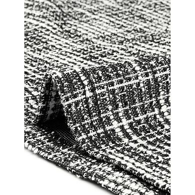 Plus Size Suspender Dresses for Women High Waist Tweed Single-Breasted Overall Dress