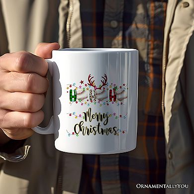 Baseball Buffalo Plaid Christmas Mug, Ho Ho Ho Baseball Gift