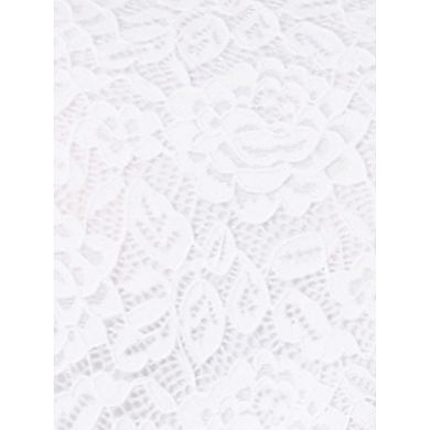 Floral Lace Top for Women's Mock Neck Puffy Short Sleeve Dressy Elegant Lace Blouse Tops