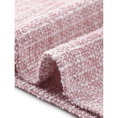 Tweed Dress for Women's Elegant Boat Neck 3/4 Sleeve Work Dress