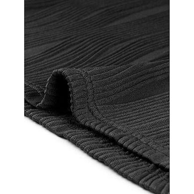 Summer Textured Top for Women's Cap Sleeve Crew Neck Solid Knit Casual Basic Sweater Tops