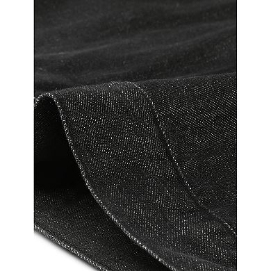 Women's Plus Size Denim Vest Oversized Button Down Sleeveless Waistcoat Shacket Jean Jacket