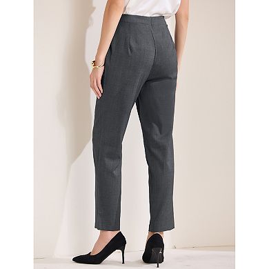 Women's Work Pants with Pockets Pull on High Waist Dress Ankle Pants Slacks