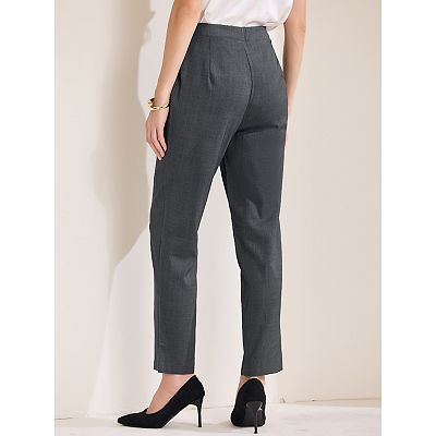 high waisted ankle dress pants Donna Black High Waist Dress Pants