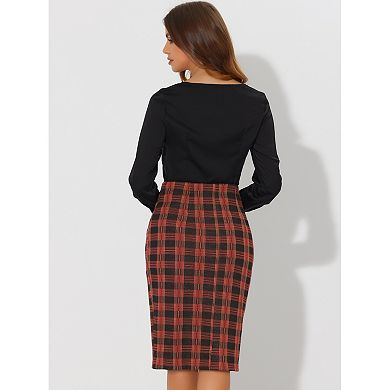 Skirts Casual Women High Waist Knee-length Knitted Elegant slim Long Pencil Skirts 850J 25 main image 0