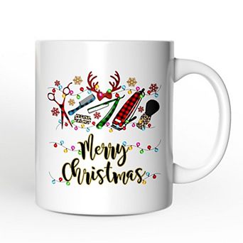 Barber Buffalo Plaid Christmas Mug, Barbershop Gift