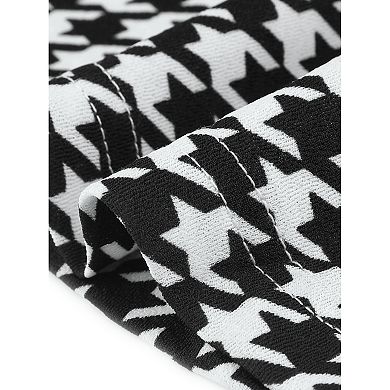 Women's Plus Size Notched V Neck Long Sleeve Gingham Checked Dress Maxi Tie Waist Dresses