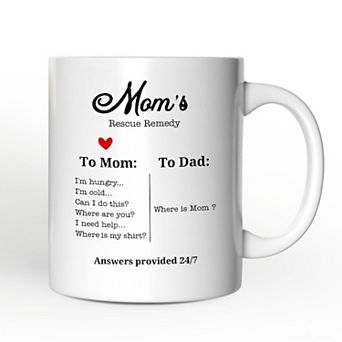 To Mom VS To Dad Funny Mug, Moms Rescue Remedy Gift
