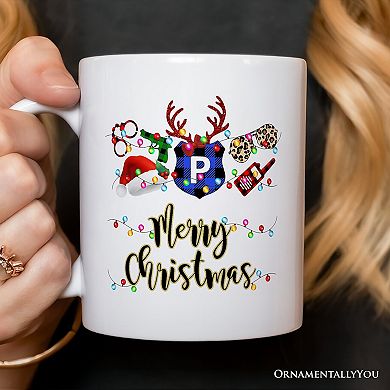 Police Officer Christmas Buffalo Plaid Mug Christmas