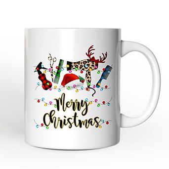 Hair Stylist Buffalo Plaid Christmas Mug, Hair Hustler Gift