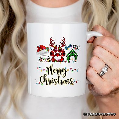 Dog Buffalo Plaid Christmas Mug, Dog Mom Gift