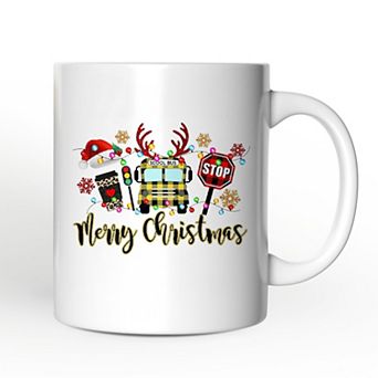 School Bus Driver Buffalo Plaid Mug Christmas Gift