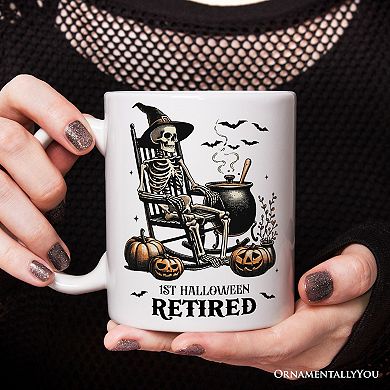 Funny Retired Skeleton Mug, Halloween Mug Gift
