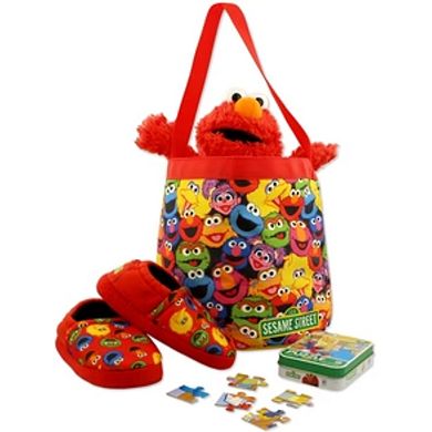 Sesame Street Elmo Collapsible Bucket Tote Bag