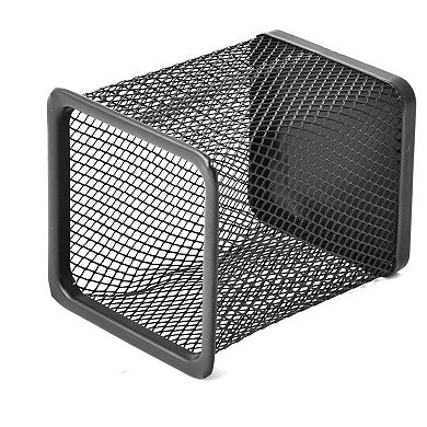 Office Metal Mesh Rectangle Desk Pen Pencil Storage Holder Container Organizer Black
