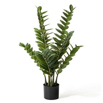 Glitzhome 2.75ft. Realistic Faux Money Tree in Pot