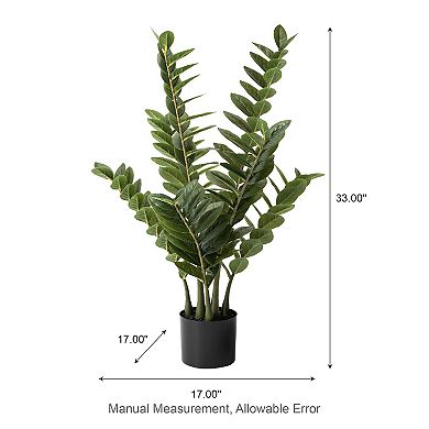 Glitzhome 2.75ft. Realistic Faux Money Tree in Pot