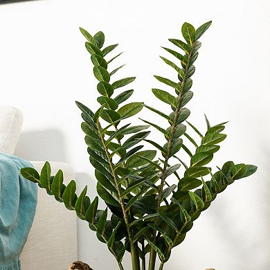 Glitzhome 2.75ft. Realistic Faux Money Tree in Pot