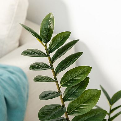 Glitzhome 2.75ft. Realistic Faux Money Tree in Pot