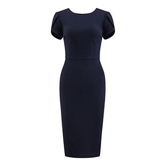 Women's Wear to Work Sheath Dress Petal Sleeve Elegant Office Pencil Dresses