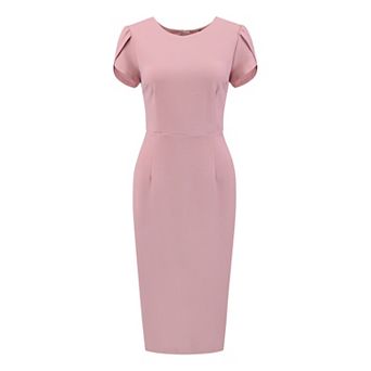 Women's Wear to Work Sheath Dress Petal Sleeve Elegant Office Pencil Dresses