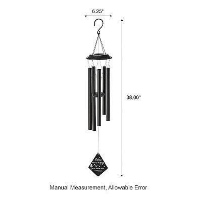 Glitzhome 38''H Metal Black Windchime
