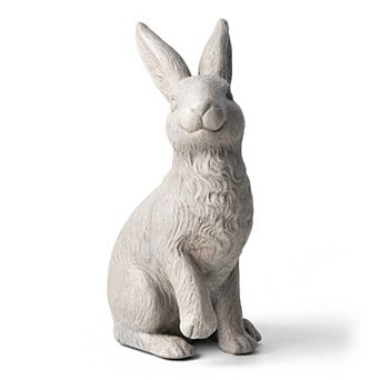 Glitzhome Vivid and Interesting Shape MGO Sitting Rabbit Garden Statue