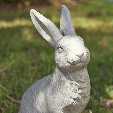 Glitzhome Vivid and Interesting Shape MGO Sitting Rabbit Garden Statue