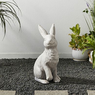 Glitzhome Vivid and Interesting Shape MGO Sitting Rabbit Garden Statue