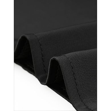 Women's Satin Blouse Mock Neck Pleated Puffy Sleeve Top