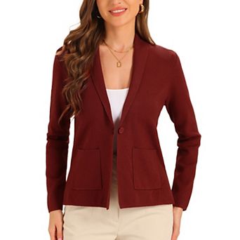 Sweater Cardigan for Women's Long Sleeve Button Open Front Knit Cardigans with Pockets