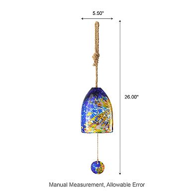 Glitzhome 26"H Glass Twist Glaze Windchime