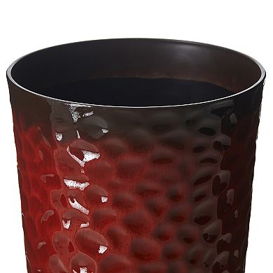Glitzhome 23.75"H Set of 2 PP and Stone Honeycomb Textured Tall Plastic Planter