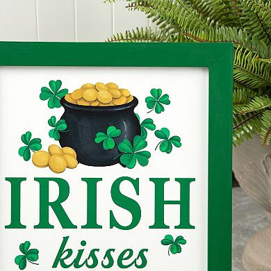 Glitzhome 24"H Handcrafted St. Patrick's Wooden Porch Sign