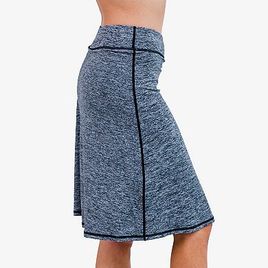 Women's Knee Length Lycra® Sport Skirt With Attached 10" Leggings