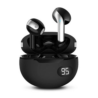 GabbaGoods Truebuds Bliss Premium Wireless Earbuds with LCD Battery Display Charging Case