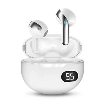 GabbaGoods Truebuds Bliss Premium Wireless Earbuds with LCD Battery Display Charging Case