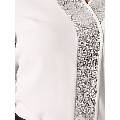 Sequin Blouse for Women's V Neck Long Sleeve Casual Lightweight Blouse Shirts