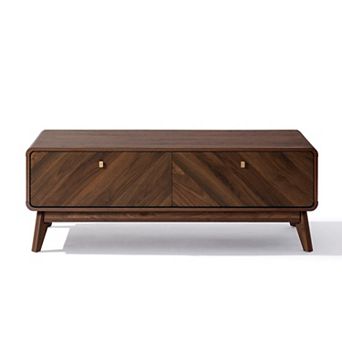 LuxenHome Columbia Engineered Wood Coffee Table with Storage