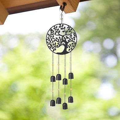 Glitzhome 32"H Metal Tree of Life Windchime with Bells