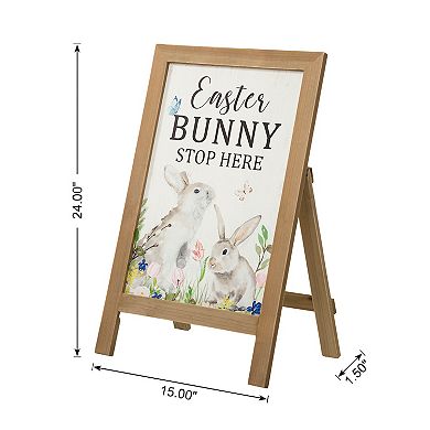 Glitzhome 24"H Easter Creative Wooden Porch Sign / Standing Décor