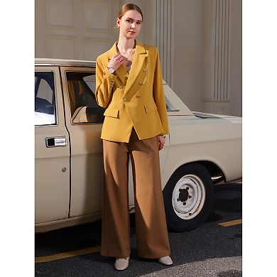 Women's Work Suit Double Breasted Office Dressy Blazer