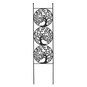 Glitzhome 48"H Metal Tree of Life Garden Trellis, Garden Stakes