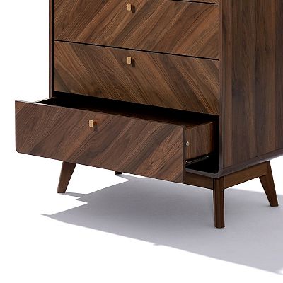 5 drawer brown dresser Shop Ashley Zoey Tall Dresser 5 Drawers Brown