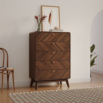 Columbia Engineered Wood 47.5-Inch Tall 5-Drawer Bachelor Chest
