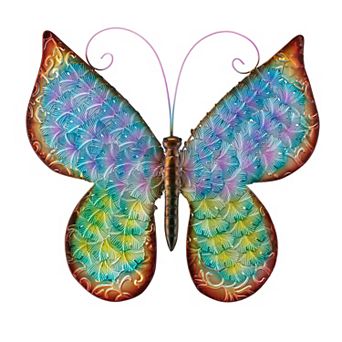 Glitzhome 20"L Metal Butterfly Wall Décor