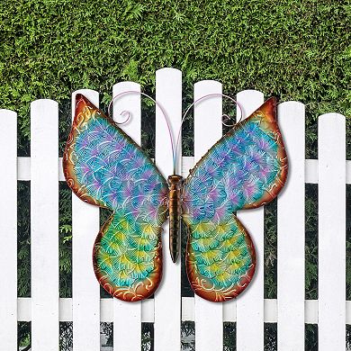 Glitzhome 20"L Metal Butterfly Wall Décor